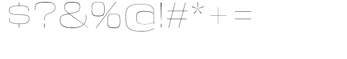 DDT Extended Ultralight Font OTHER CHARS