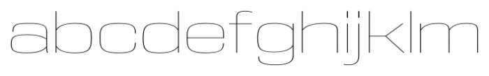 DDT Expanded UltraLight Font LOWERCASE