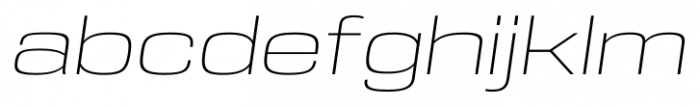 DDT Extended ExtraLight Italic Font LOWERCASE