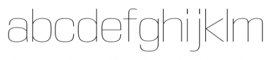 DDT UltraLight Font LOWERCASE