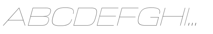 Ddt Extended Ultra Light Italic Font UPPERCASE