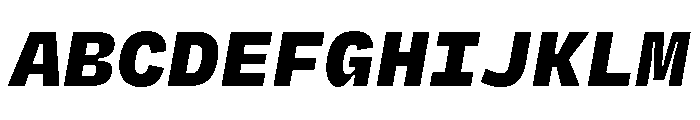 Degular Mono Black Italic Font UPPERCASE