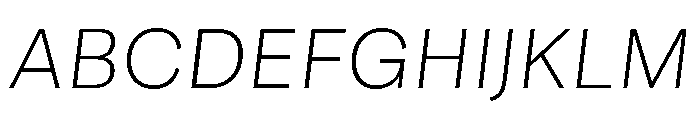 Degular Mono Extra Light Italic Font UPPERCASE