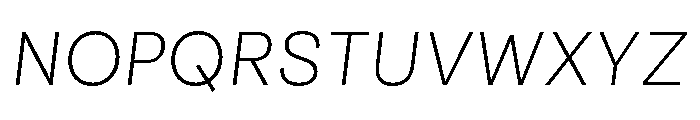 Degular Mono Extra Light Italic Font UPPERCASE
