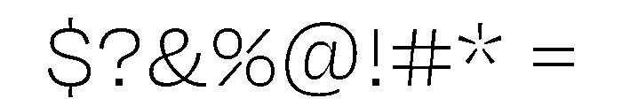Degular Mono Extra Light Font OTHER CHARS
