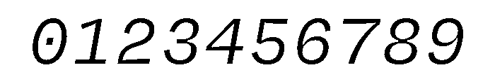 Degular Mono Italic Font OTHER CHARS