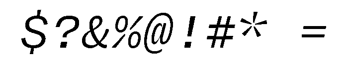 Degular Mono Italic Font OTHER CHARS
