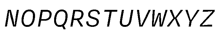 Degular Mono Italic Font UPPERCASE