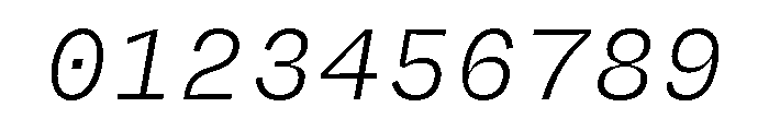 Degular Mono Light Italic Font OTHER CHARS