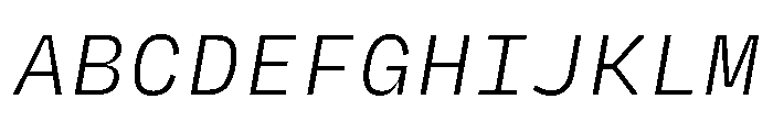 Degular Mono Light Italic Font UPPERCASE