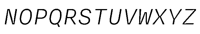 Degular Mono Light Italic Font UPPERCASE