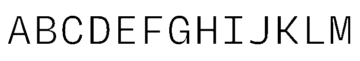Degular Mono Light Font UPPERCASE