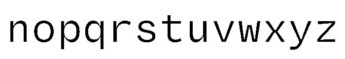 Degular Mono Regular Font LOWERCASE