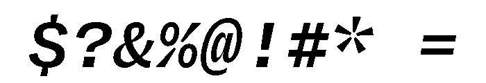 Degular Mono Semibold Italic Font OTHER CHARS