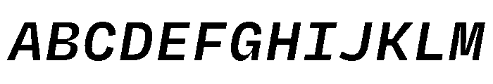 Degular Mono Semibold Italic Font UPPERCASE