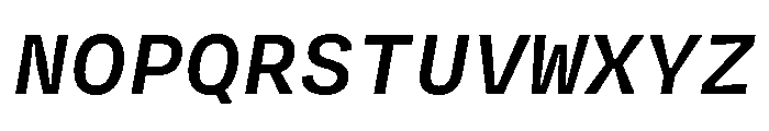 Degular Mono Semibold Italic Font UPPERCASE
