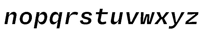 Degular Mono Semibold Italic Font LOWERCASE