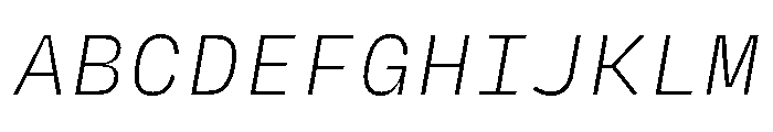 Degular Mono Thin Italic Font UPPERCASE