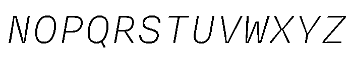 Degular Mono Thin Italic Font UPPERCASE