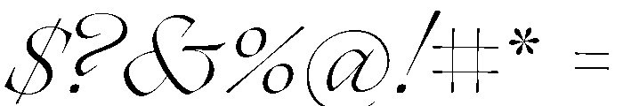 Deseo Light Italic Font OTHER CHARS