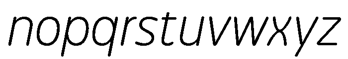 Detail VF Light Italic Font LOWERCASE