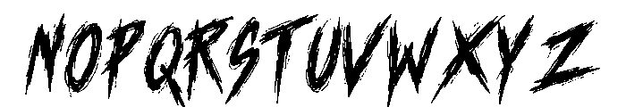 DEATHSCRAWL Regular Font UPPERCASE