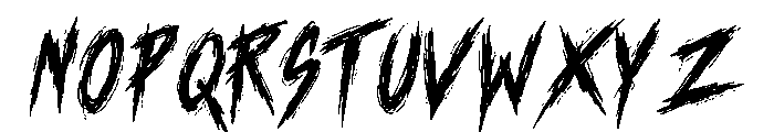 DEATHSCRAWL Regular Font LOWERCASE