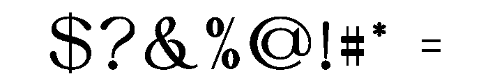 DENOVA Bold Font OTHER CHARS