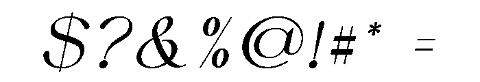 DENOVA Italic Font OTHER CHARS