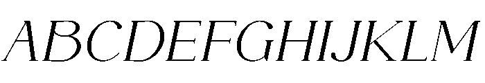 DENOVA Italic Font UPPERCASE