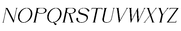 DENOVA Italic Font UPPERCASE