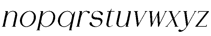 DENOVA Italic Font LOWERCASE