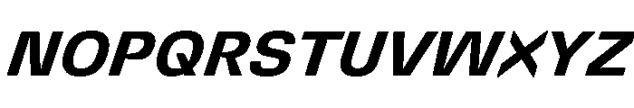 DeBox Bold Italic Short Font UPPERCASE