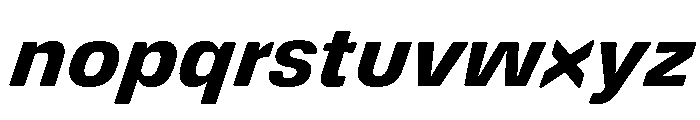 DeBox Bold Italic Short Font LOWERCASE