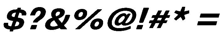 DeBox Bold Italic Tall Font OTHER CHARS
