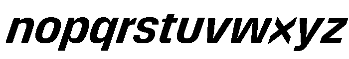 DeBox Bold Italic Tall Font LOWERCASE