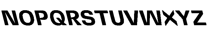 DeBox Bold Slanted Short Font UPPERCASE