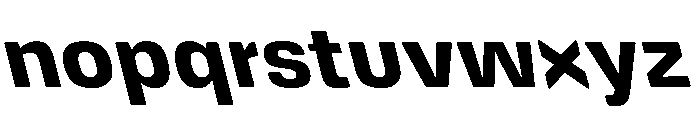 DeBox Bold Slanted Short Font LOWERCASE