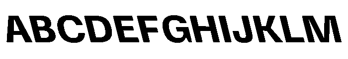 DeBox Bold Slanted Tall Font UPPERCASE
