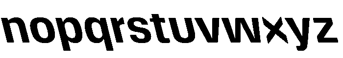 DeBox Bold Slanted Tall Font LOWERCASE