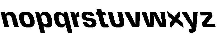 DeBox Bold Slanted Font LOWERCASE