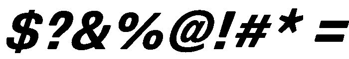 DeBox Condensed Bold Ita Short Font OTHER CHARS