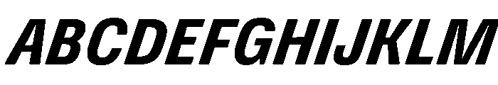 DeBox Condensed Bold Ita Short Font UPPERCASE
