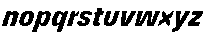 DeBox Condensed Bold Ita Short Font LOWERCASE