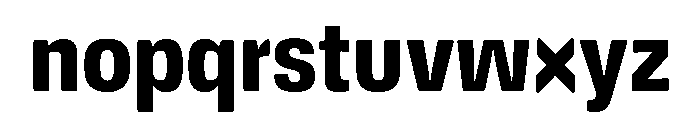DeBox Condensed Bold Short Font LOWERCASE