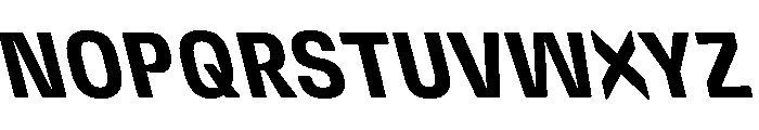 DeBox Condensed Bold Slant Tall Font UPPERCASE