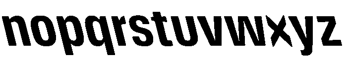 DeBox Condensed Bold Slant Tall Font LOWERCASE