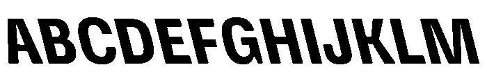 DeBox Condensed Bold Slanted Font UPPERCASE