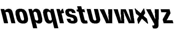 DeBox Condensed Bold Slanted Font LOWERCASE
