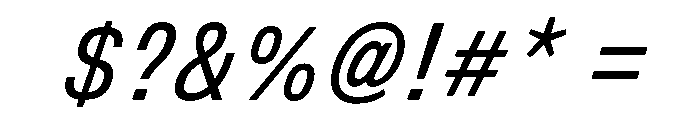 DeBox Condensed Italic Short Font OTHER CHARS